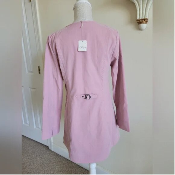Free People New Pink Rose Faux Suede Mini Dress size S - Picture 5 of 9